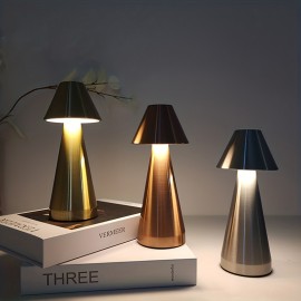 Smart Touch Control Minimalist Artistic Dumbbell Lamp, Three-Color Temperature Adjustable, USB Rechargeable, Stepless Dimming, Home Ambient Lighting, Desk Lamp for Restaurants and Bars, Bedside Night Light, Holiday Gift Lighting for Christmas