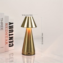 Smart Touch Control Minimalist Artistic Dumbbell Lamp, Three-Color Temperature Adjustable, USB Rechargeable, Stepless Dimming, Home Ambient Lighting, Desk Lamp for Restaurants and Bars, Bedside Night Light, Holiday Gift Lighting for Christmas