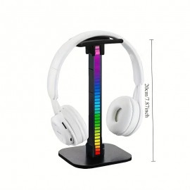 Single LED Headphone Holder | Dynamic Gradient Illumination, Stylish Acrylic Desk Light for Gamers And Audio Lovers | Colorful Ambient Lighting for Headphones, Keyboards, And Monitor Arrangements