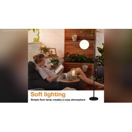 Simulated 3D LED Floor Lighting, Adjustable 360-Degree Floor Reading Lamp, Bright Floor Lamp for The Living Room, Three-Color Stepless Dimming Table Lamp for Eye Care Reading in The Bedroom And Office