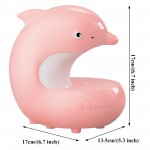 Rechargeable Smart Lamp with Wireless Music Speaker and Wireless Charger for Mobile Phone | Adjustable Brightness Dolphin Table Lamp, USB Type-C Desk Lamp, Bedroom LED Night Light, Valentine'S Day Gift, Camping, Wedding, Halloween