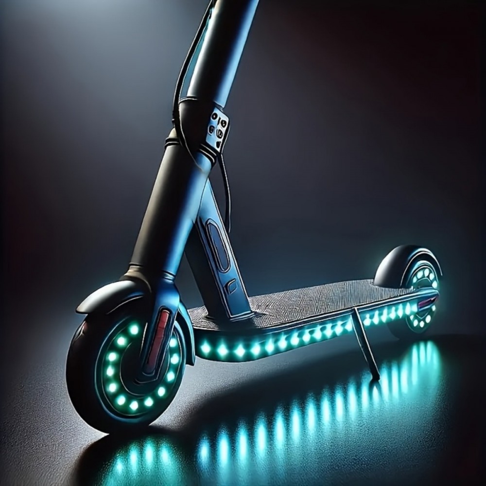 RGB Electric Bike and Bicycle Colorful Light Strip | Night Riding RGB Patch Version, Intelligent Light Effect One Click Switching, Flexible and Easy to Install, Motorcycle and Car Contour Decoration Atmosphere Light