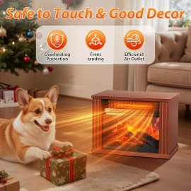 1500W Mini Portable Wall Heater with Overheat Protection - Compact Tabletop/Wall-Mountable Heater Suitable for Small Rooms, Bedrooms, Offices - -Efficient Device ( Plug)