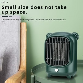 Gmbin Space Heater 500W Quickly Heats Up, Featuring Temperature Control, a Safe And Quiet Ceramic Desktop Heater Fan Suitable for Home, Bedroom, Office Desk, And Indoor Use.