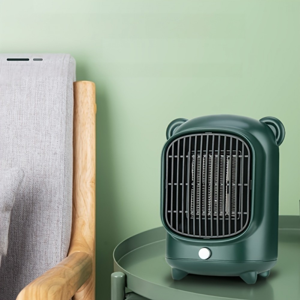 Gmbin Space Heater 500W Quickly Heats Up, Featuring Temperature Control, a Safe And Quiet Ceramic Desktop Heater Fan Suitable for Home, Bedroom, Office Desk, And Indoor Use.