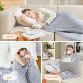 Electric Throw Blanket with Heating Features, Designed for Full Body Warmth, Offering 6 Temperature Settings And a 9-Hour Automatic Shut-Off Timer