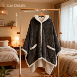 Westinghouse Unisex Electric Heated Cape & Cloak - Wearable Heated Jacket With Fleece Lining, 4 Temperature Settings & 4-Hour Timer, Machine Washable Winter Style, Perfect For Gifts