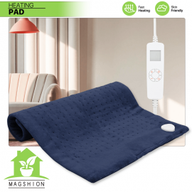 Electric Heating Pad, Heating Pad 3 Heat Settings & 30/60/90 Min Machine-Washable Auto-Off Heated Pad Soft Warm Electric Heated Pad
