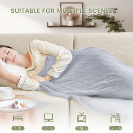 Heated Electric Blanket with All Size | Cozy Warm Double-sided Flannel Heated Blanket with 9 Heating Levels & 2/4/6/10 Hours Auto Off | Winter Comfort, Gift Blanket, Machine Washable, Digital Display, Overheat Protection, Timer, Polyester