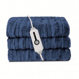 Cozy Home Use - Electric Heated Blanket 1pc - Handmade Tie-Dye Cover - 10H Auto-Off & Overheating Protection - 4 Heating Levels