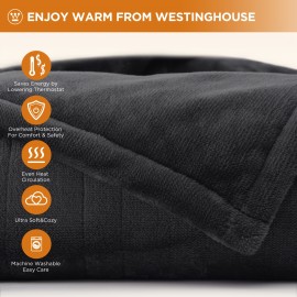 Electric Blanket with 4 Settings Large Size Portable Heated Blanket Features WARM/Low/Moderate/Hot Modes with 4-hour Auto-shutoff (for Added Safety) 200gsm Flannel Fabric Ideal for Home Office And Bedroom Use Machine Washable Perfect Christmas Gift