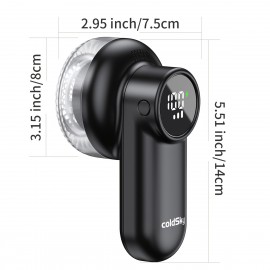 6-Blade Electric Hair Ball Trimmer | Rechargeable Fabric Shaver with Three Speed Settings, LED Digital Screen, and Safety Lock | Suitable for Pills on Clothes, Furniture, Sofas, Blankets | USB Charging, Lithium Polymer Battery