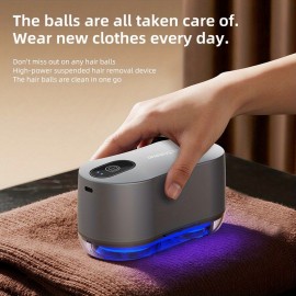 Portable Multifunctional Spherical Hair Remover | USB-C Fast Charging, High-Power Motor, Suitable for Clothes, Bedding, Carpets, Sofas, and Dry Cleaning Shops | Ideal for Valentine'S Day/Christmas Gift