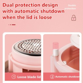 Portable Rechargeable Lint Remover with Cleaning Brush & Hair Brush: USB-Powered Electric Lint Shaver for Clothes, Suitable for Sweaters, Blankets, Carpets & Cushions