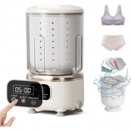 67.63oz Underwear Washing Machine | Portable Washer Dryer Combo, Rechargeable Cordless, Deep Cleans Small Clothes for Apartment, Dorm, RV, Travel & Hotel Use