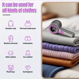 Electric Fabric Razor, Fuzz Removing Machine, Portable Pad Remover, Bedding, Furniture, 3-level Digital Display, Clothes, Carpets and Sofas - Light Gray