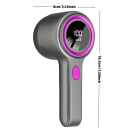 Electric Fabric Razor, Fuzz Removing Machine, Portable Pad Remover, Bedding, Furniture, 3-level Digital Display, Clothes, Carpets and Sofas - Light Gray