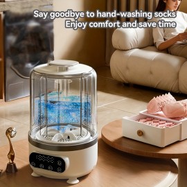 [Mini Washing Machine] GENAI Portable Mini Washing Machine, - Compact Washing Machine with Direct-Drive Motor & Controls, 3-in-1 Wash/Rinse/Drain Cycle, Top-Loading for Baby Clothes, Socks, Underwear, Swimwear, Pet Bedding - Lightweight for