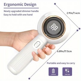 Portable USB-Powered Fabric Shaver with Digital Display, 6-Blade Honeycomb Mesh Cover for Home Use, Sweater Trimmer and Ball Removal, Clothing Care, Lightweight Tool, Sturdy Construction, Compact Design, Handheld Device, Durable Material