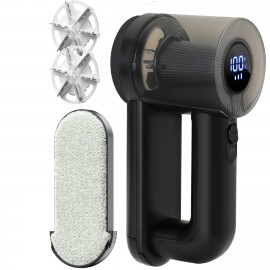 Electric Fabric Shaver for Removing Lint, Featuring a Rechargeable Design, Digital Display, And Three Speed Settings with Six Leaf Blades, Ideal for De-Pilling Clothes, Furniture, Sweaters, Couches, And Blankets