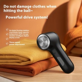 Portable USB- Corded Electric & Clothes Trimmer Suitable for Clothes, Sofa, - 2- Heavy-Duty Trimmer with Speed Adjustment, Display, Compact & Travel-Friendly for On-the-Go Trimming (USB-)