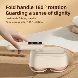 Portable Electric Lint Shaver with a Digital LCD, USB-C Fast Charging, And a Foldable Handle That Rotates 180°. Perfect for Removing Lint from Clothes, Furniture, Carpets, Sofas, And Bedding—Great for Home Use, Travel, And Laundry