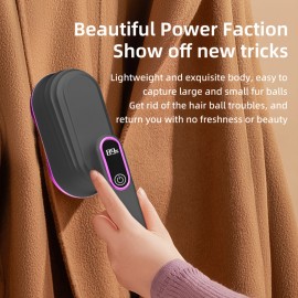Portable Electric Lint Shaver with a Digital LCD, USB-C Fast Charging, And a Foldable Handle That Rotates 180°. Perfect for Removing Lint from Clothes, Furniture, Carpets, Sofas, And Bedding—Great for Home Use, Travel, And Laundry