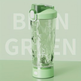 LED Light Protein Powder Shaker Cup with One-Key Mixing | 600ml Large Capacity | USB Charging Leak-Proof Drop-Resistant | Dual Cold/Hot Drinking Cup | Portable Gym/Office Travel Mug, Suitable For Protein Powder, Coffee, Milkshake, Sports Drink