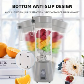 Electric Personal Travel Sports Portable Blender Juicer, Rechargeable Mini USB Fruit Juice Extractor