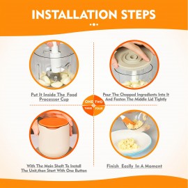 600 Electric Food Processor | Multi-functional Tool for Meat, Onions, Vegetables, Garlic Mincing, USB Charging, Ideal Christmas Gift