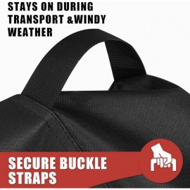 Compatible for LEM BigBite #8 Meat Slicer Cover - Heavy-Duty & Dustproof Food Processor Cover, High-Density Black Appliance Shield (21”L x 9.8”W x 16.3”H) - Cover Only (No Slicer Included) for /Commercial Use