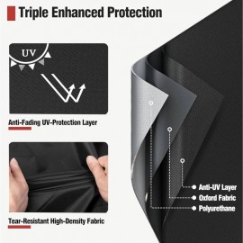 Cover for Meat Slicer, Designed for LEM Products Bigbite #8, Made of High-Density And Dustproof Material. Dimensions: 21 Inches Long, 9.8 Inches Wide, And 16.3 Inches High. Color: Black, Cover Only.
