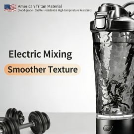 700 ML/23 Oz Portable Electric Mixing Cup | Rechargeable Protein Shaker Cup with Detachable Design, Type-C Charging, One-Touch Automatic Mixing, High-Temp Resistant for Gym, Fitness & Outdoor Activities