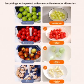 Cross-border explosion Automatic fruit peeling machine Electric milk tea fruit shop special peeling machine artifact, High Volume Peeling, Milk Tea Preparation, Commercial Peeler, Compact Design, Functional Aesthetic, Efficient Mechanism, Fruit