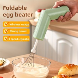 A Must-Have for Baking Cakes, This Collapsible Whisk Comes with Two Different Stirring Rods, Suitable for Various Containers Like Cups And Bowls. It'S a Handy Tool for Pastry Chefs, Available in Three Stylish And Easy Colors