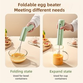 A Must-Have for Baking Cakes, This Collapsible Whisk Comes with Two Different Stirring Rods, Suitable for Various Containers Like Cups And Bowls. It'S a Handy Tool for Pastry Chefs, Available in Three Stylish And Easy Colors